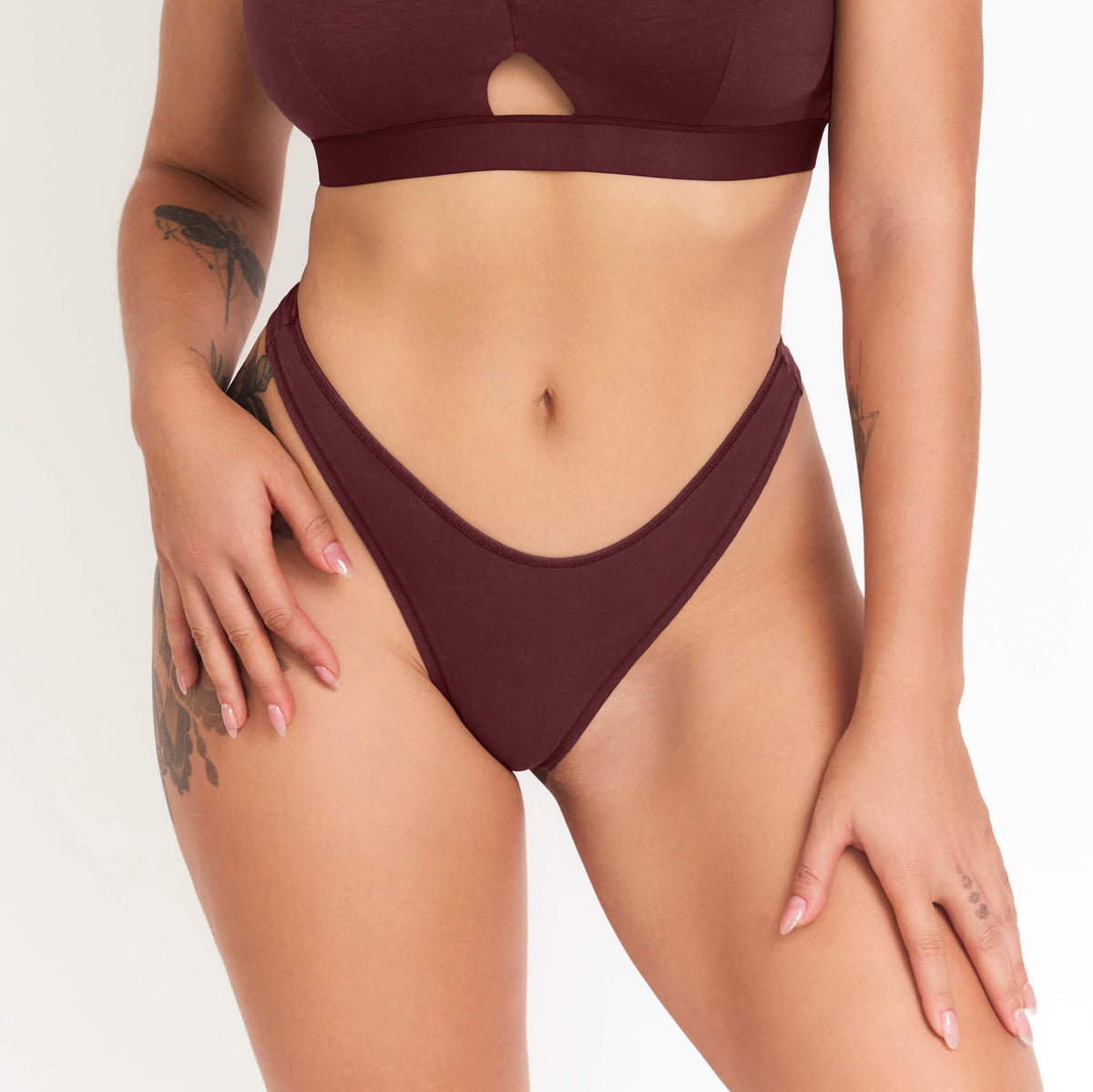 Organic Cotton & Hemp Mid-Rise Thong