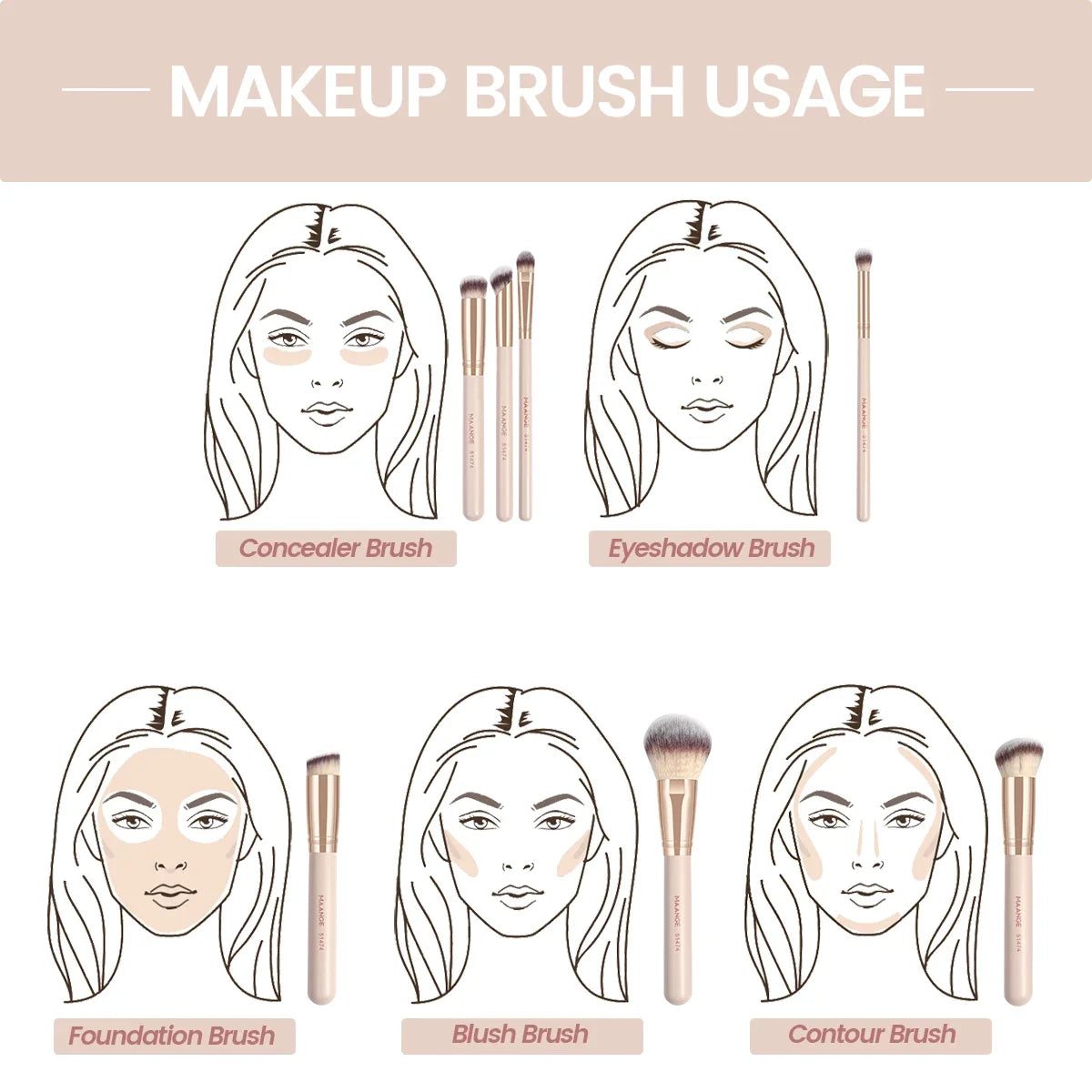 7-Piece Makeup Brush Set