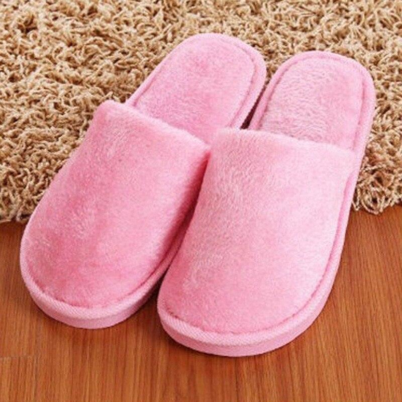 Unisex Plush Memory Foam House Slippers