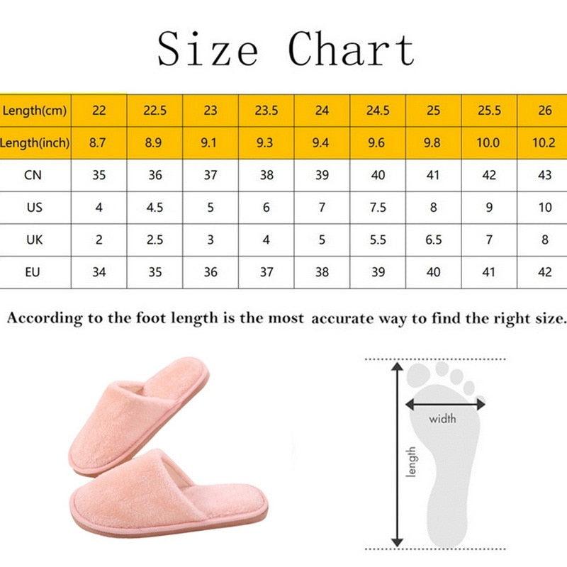 Unisex Plush Memory Foam House Slippers