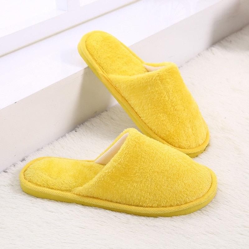 Unisex Plush Memory Foam House Slippers