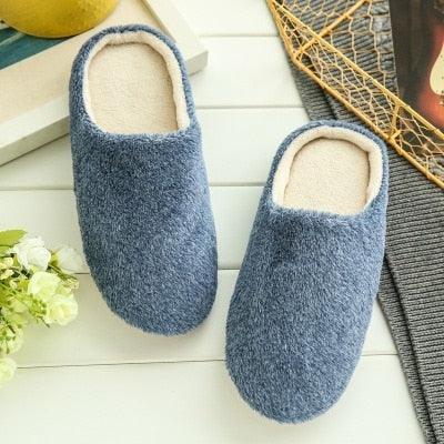 Unisex Plush Memory Foam House Slippers
