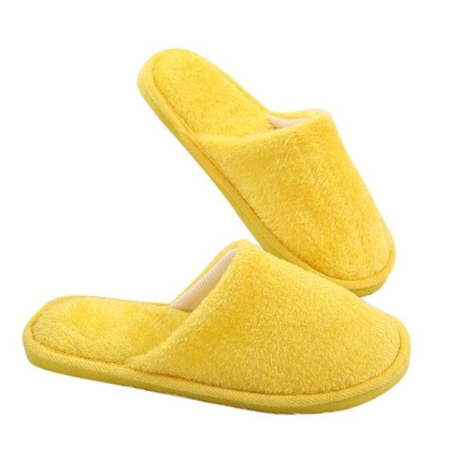 Unisex Plush Memory Foam House Slippers