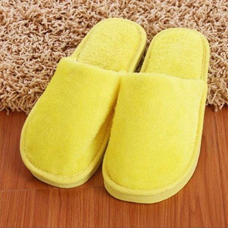 Unisex Plush Memory Foam House Slippers
