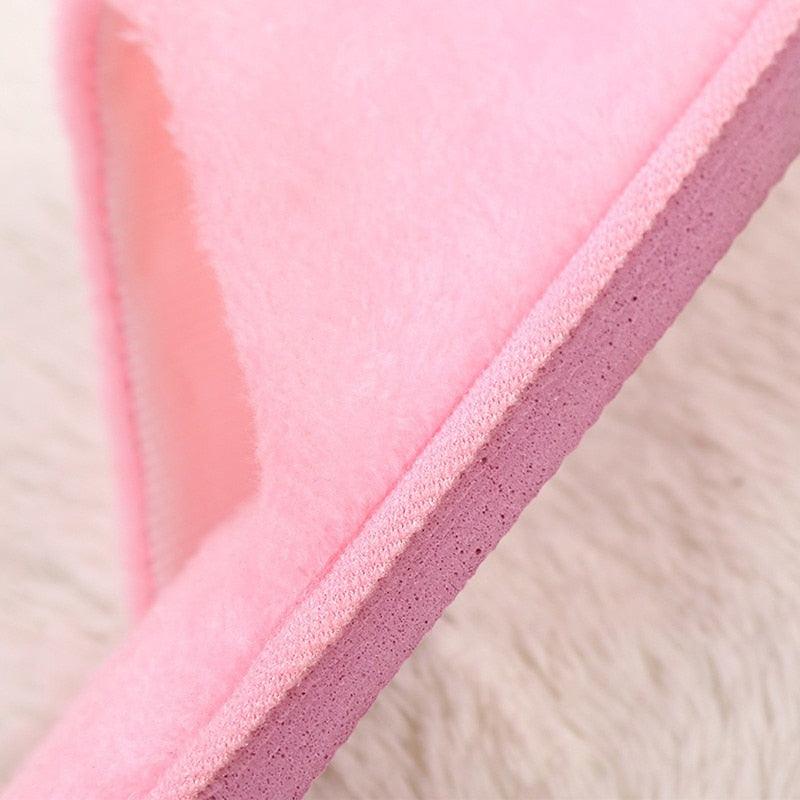 Unisex Plush Memory Foam House Slippers