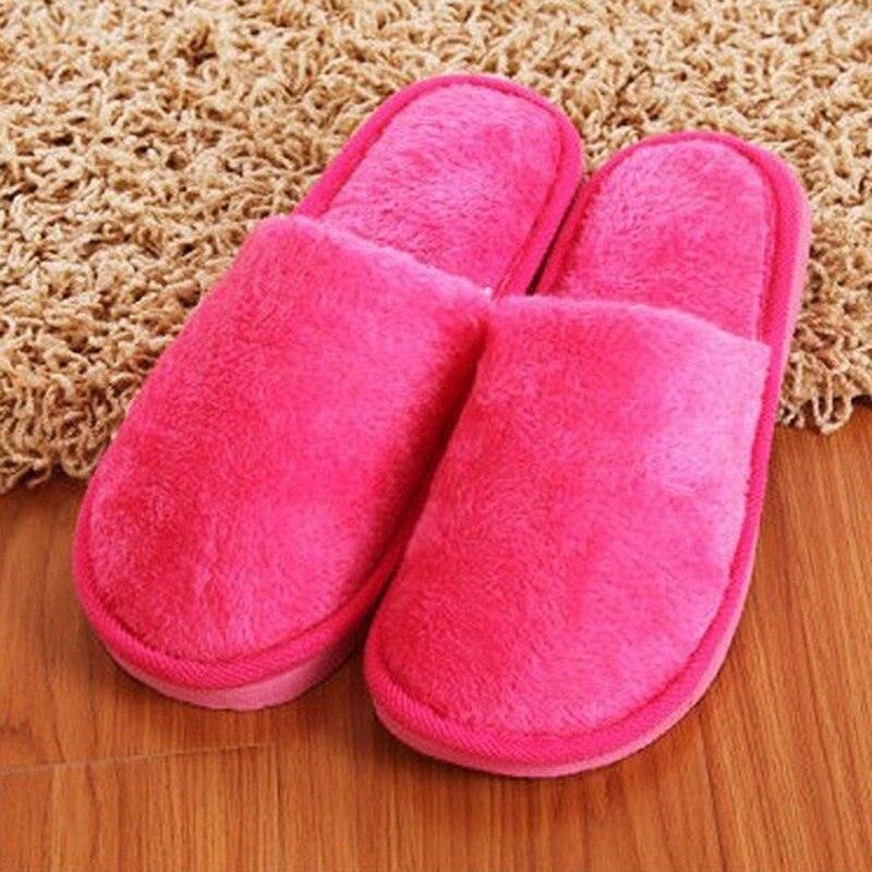 Unisex Plush Memory Foam House Slippers