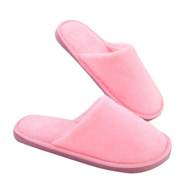 Unisex Plush Memory Foam House Slippers