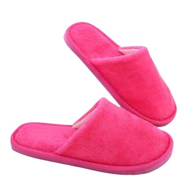 Unisex Plush Memory Foam House Slippers