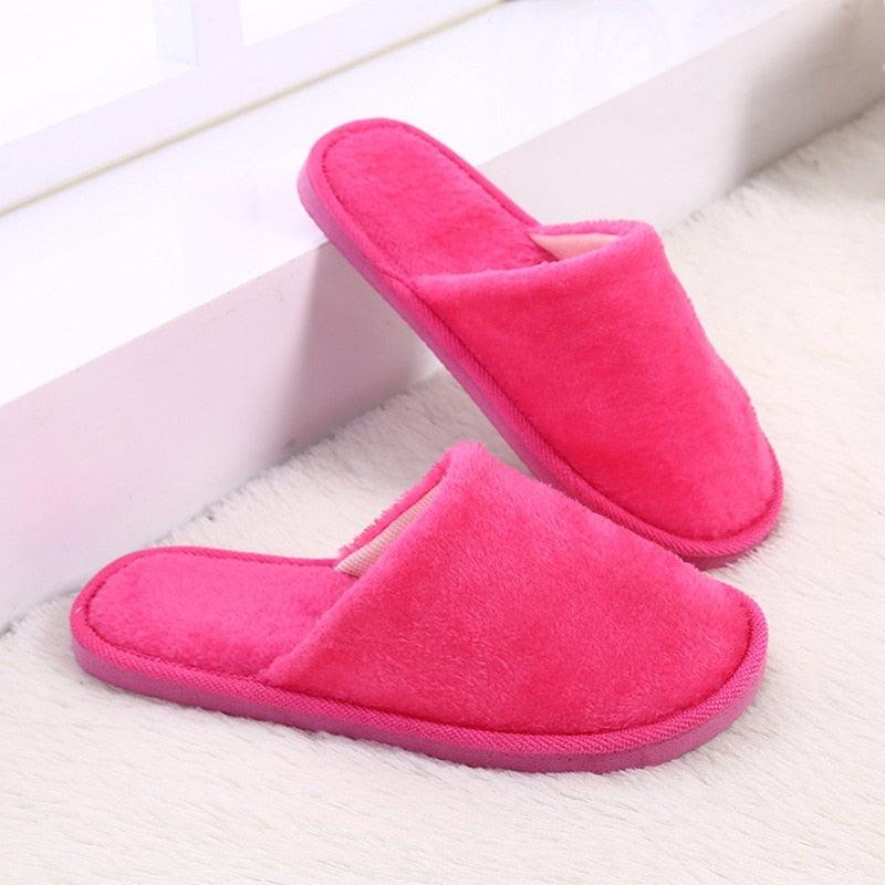 Unisex Plush Memory Foam House Slippers