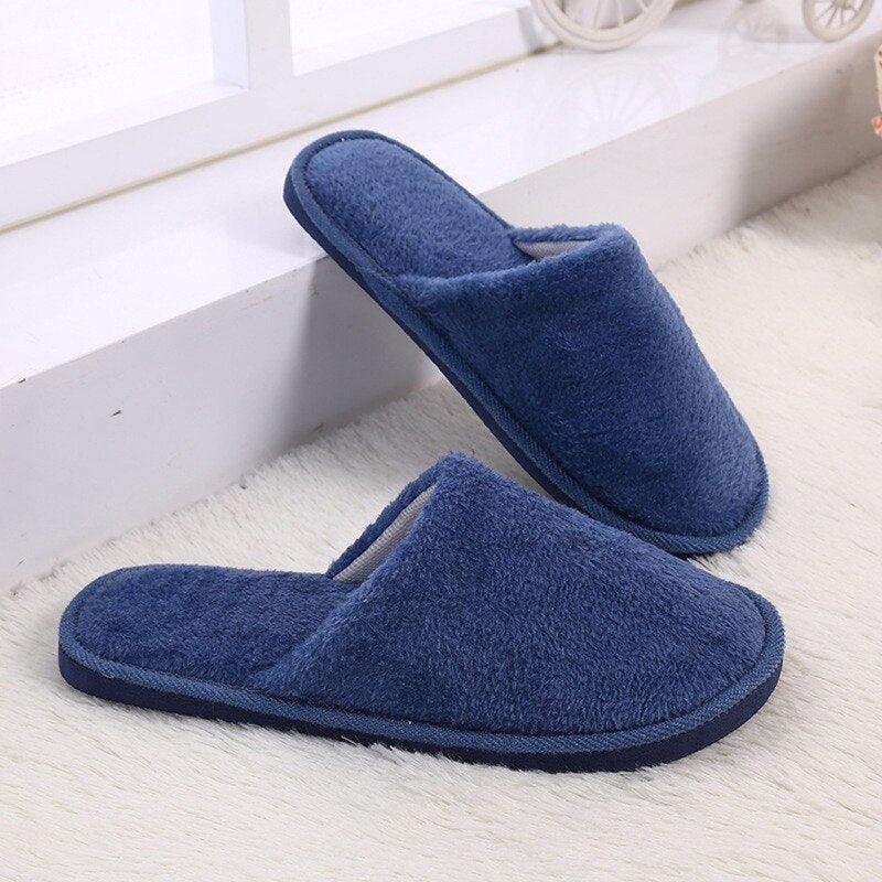 Unisex Plush Memory Foam House Slippers