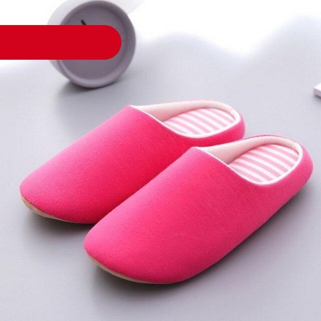 Unisex Plush Memory Foam House Slippers