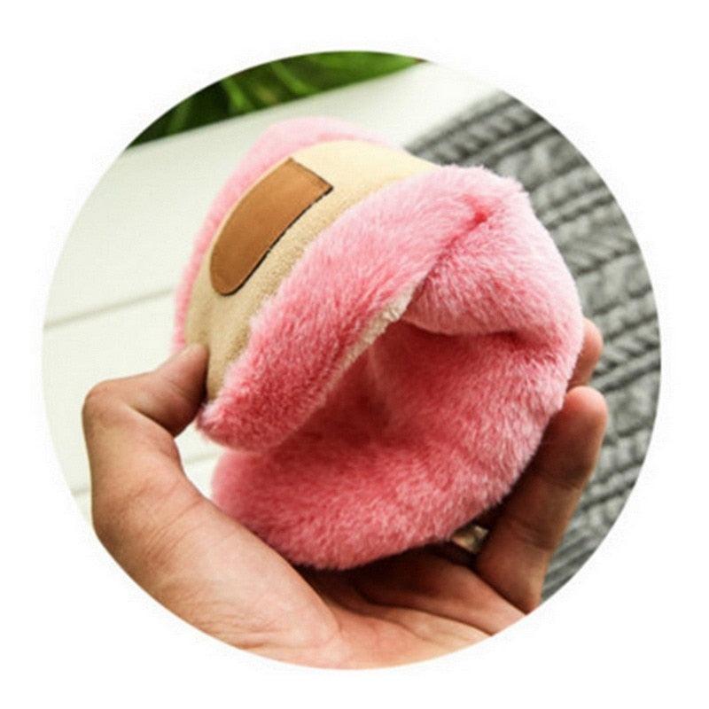 Unisex Plush Memory Foam House Slippers