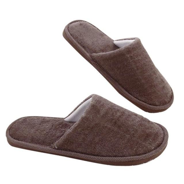 Unisex Plush Memory Foam House Slippers
