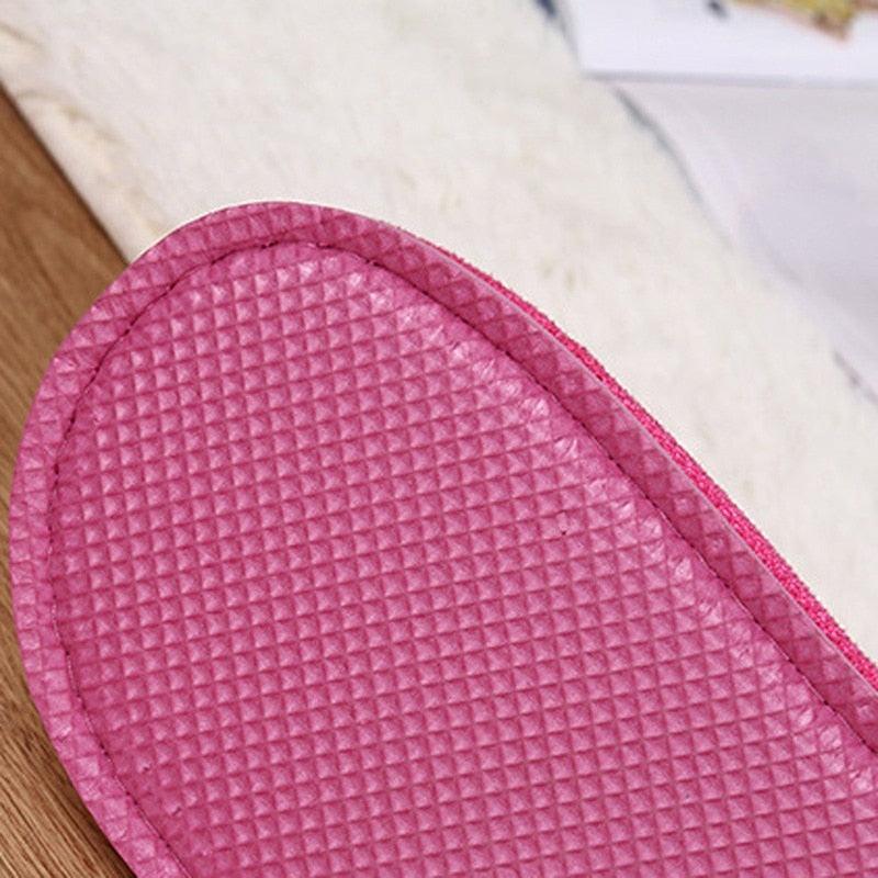 Unisex Plush Memory Foam House Slippers