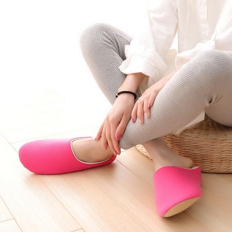 Unisex Plush Memory Foam House Slippers