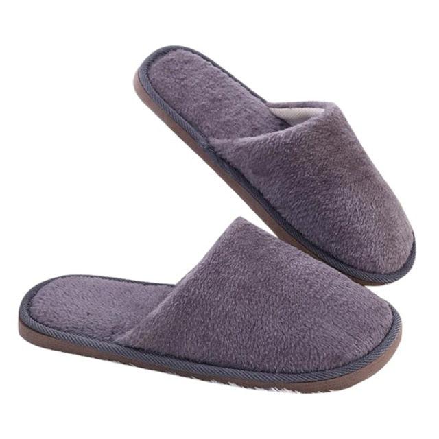 Unisex Plush Memory Foam House Slippers