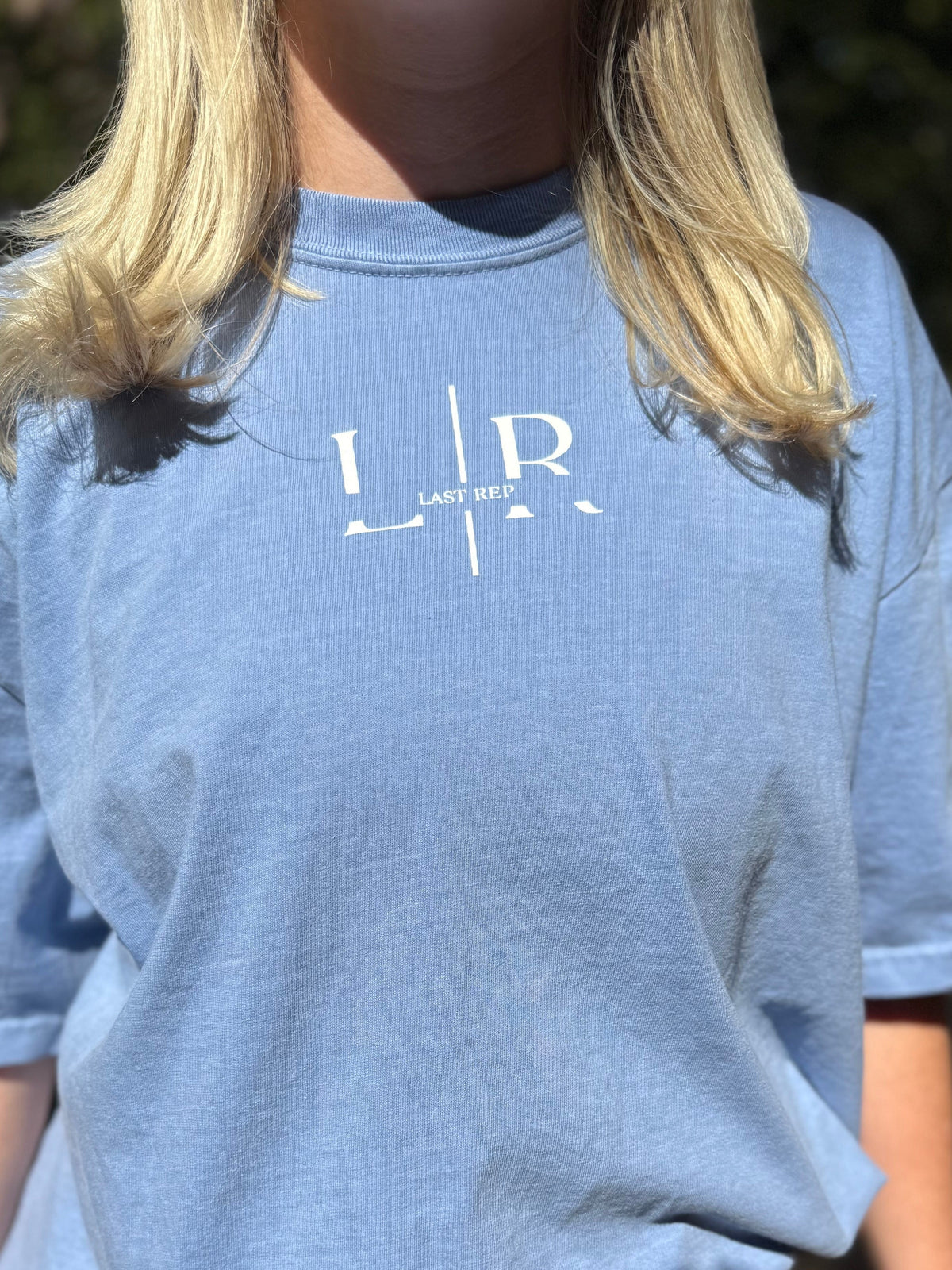 Women’s Oversized Gym Shirt | Washed Denim Pump Cover