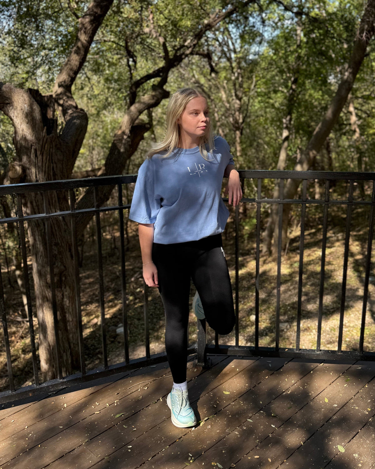 Women’s Oversized Gym Shirt | Washed Denim Pump Cover