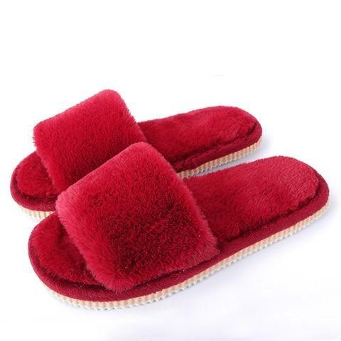 Women's Fuzzy Faux Fur House Slippers