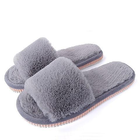 Women's Fuzzy Faux Fur House Slippers