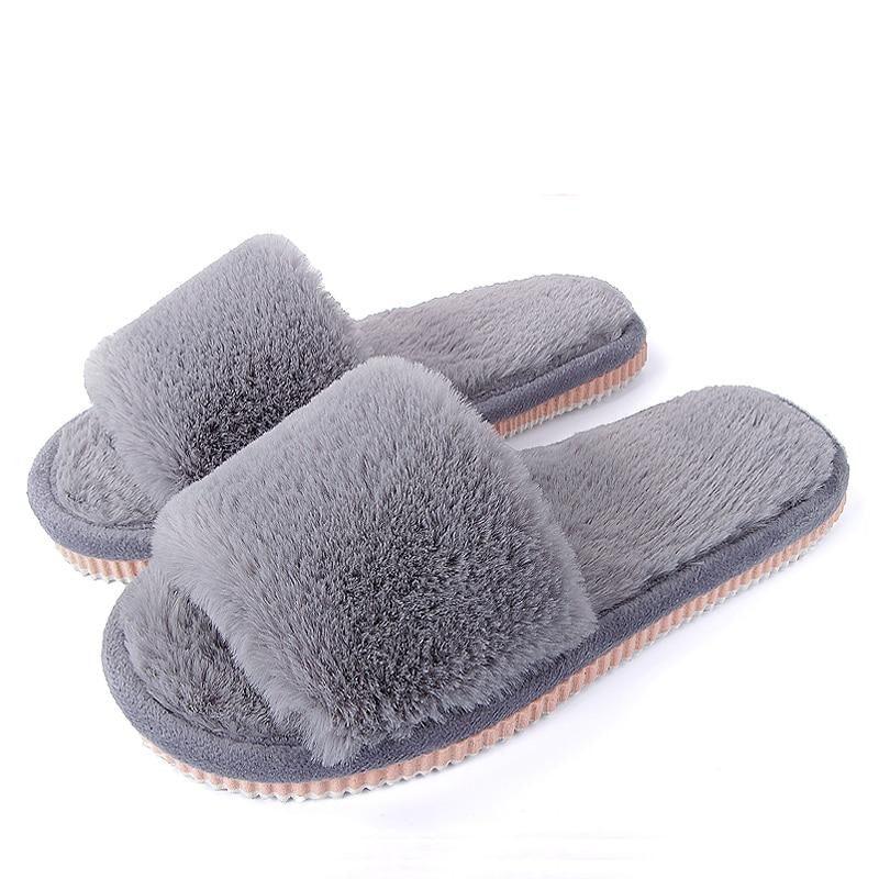 Women's Fuzzy Faux Fur House Slippers