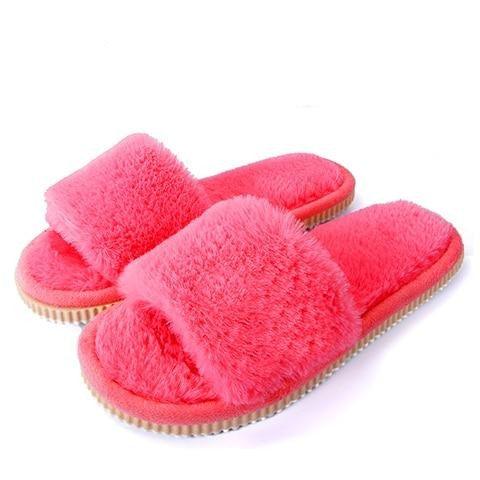 Women's Fuzzy Faux Fur House Slippers